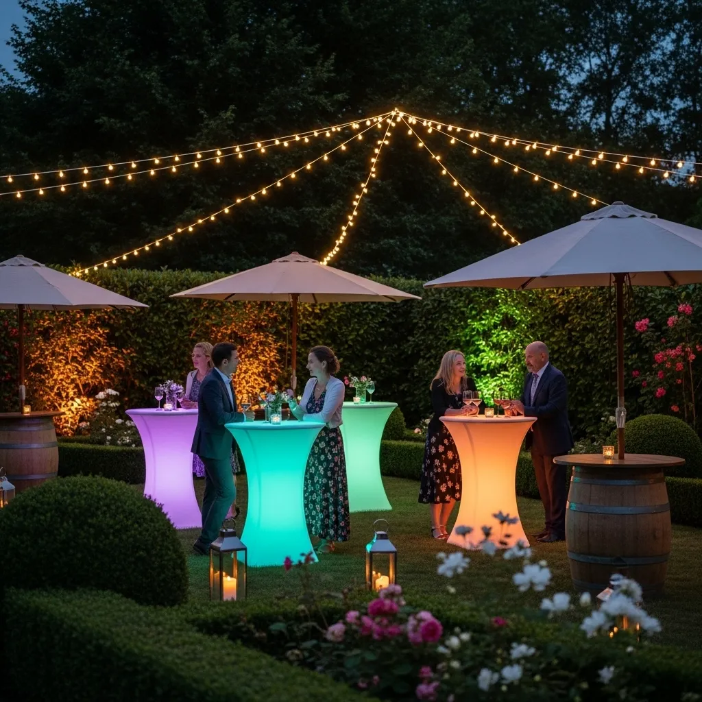 LED Stehtisch mieten in Zürich: Tipps zu Auswahl, Einsatz, Kosten, Nachhaltigkeit und Planung für Hochzeiten, Firmenanlässe und Events.