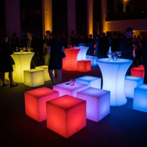 Eventmobiliar mieten: LED Möbel für Events