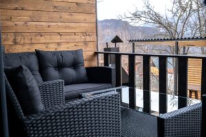 Rattan Lounge mieten Gartenparty